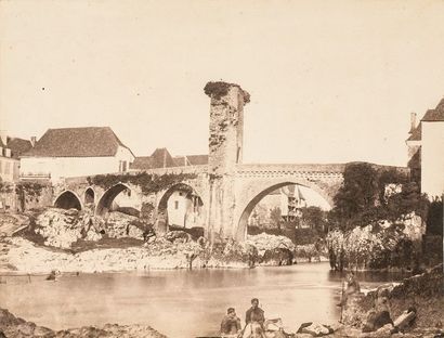 Jean-Jacques Heilmann (1822-1859)
 Pont du Diable à Orthez, 1854. 
Trois (3) épreuves...