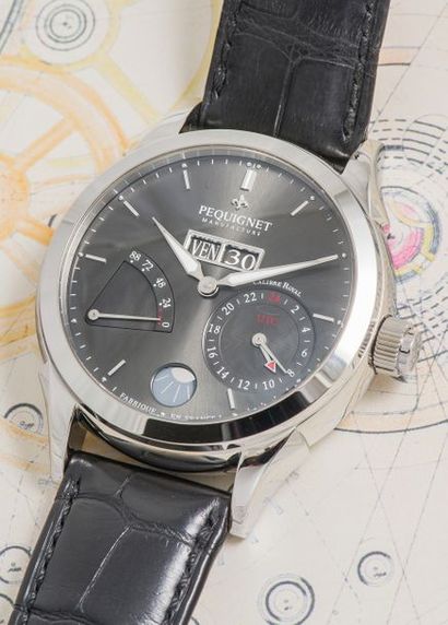 PEQUIGNET (PARIS ROYALE / ARDOISE - GMT RÉF.9010943F CN), vers 2018

Montre grande...