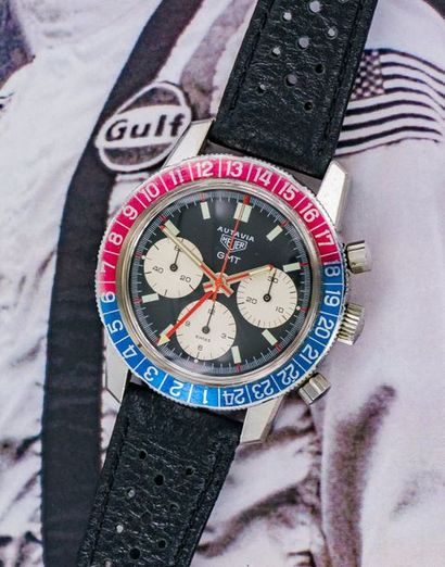 HEUER HEUER (CHRONOGRAPHE AUTAVIA / GMT 1 RÉF. 2446 C – GMT), vers 1968

Rare et...