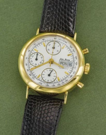 JAS.BOSS JAS.BOSS (CHRONOGRAPHE DE COMMANDE US MARKET / OR JAUNE), vers 2000

Élégant...