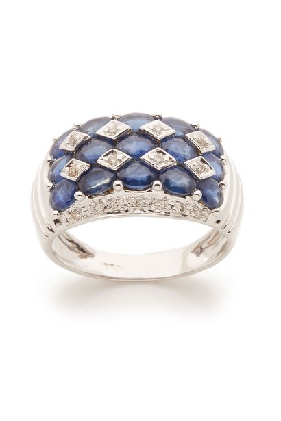 Bague dôme sertie de saphirs et diamants / Dome ring set with sapphires and diamonds