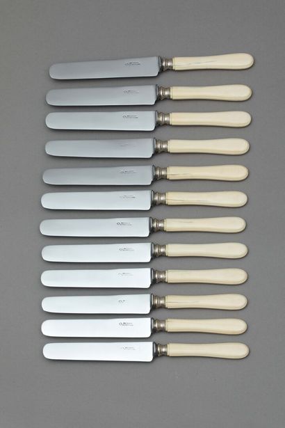 null Suite of 12 table knives.