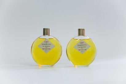 null Worth - "Je Reviens" - (1932)
Two medallion bottles signed Lalique, each containing...