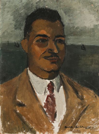 DESCHAMPS Raoul ( 1903-1958)
Portrait d'homme...