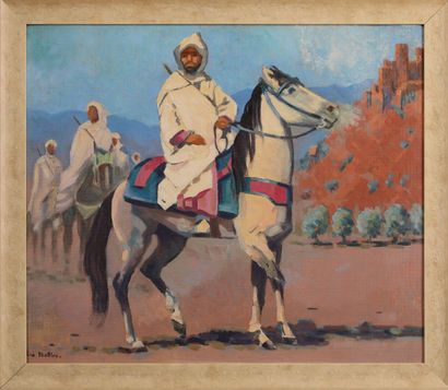 null MATTHEY Gill-Julien (1889-1956)
Cavaliers arabes
Huile sur panneau d'isorel,...