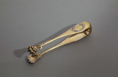 null Vermeil sugar tongs with claws, blank medallion cartouches.
Weight: 74g
Length...