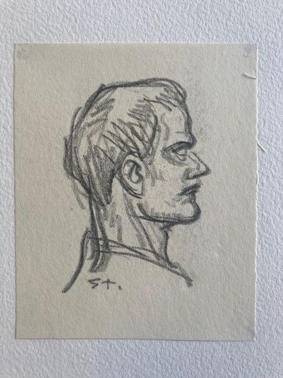 null STEINLEN Théophile Alexandre (1859-1923)
Portrait of a Man in Profile
Pencil...