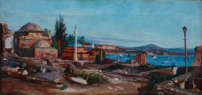 null GULBEK
View of the Bosphorus
Oil on canvas signed and dated lower left 1913
35...