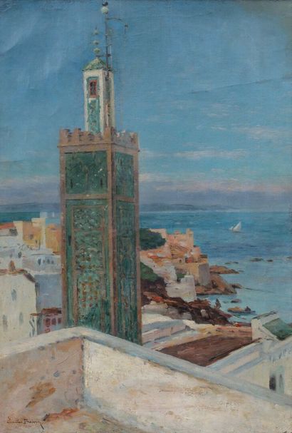 null BOIVIN Emile (1846-1920)
The Minaret by the Sea
Oil on canvas signed lower left
55...