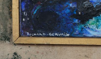 null RICHARD GERVAIS Geneviève (XXth)
Composition Bleue
Mixed media on canvas signed...