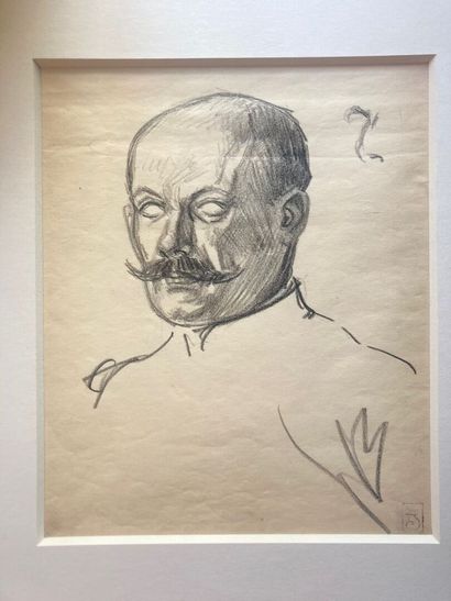 null STEINLEN Théophile Alexandre (1859-1923)
Portrait d'officier dans la Marne
Dessin...