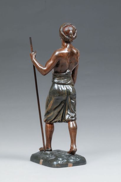null DEBUT Jean Didier (1824-1893)
Porteur d'eau marchant
Epreuve en bronze patiné,...