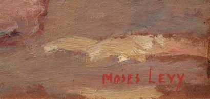 null Moses LEVY (1885-1968)
Scène de plage, 1946
Huile sur carton, signée en bas...