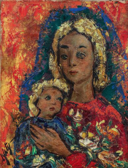 null Henry D'ANTY (1910-1998)
Mère et Enfant
Huile sur toile signée en bas à gauche
35...