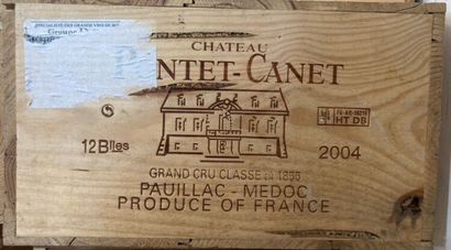 null 12 bouteilles Château PONTET-CANET(Pauillac) - 2004
Caisse bois d'origine