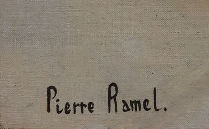 null Pierre RAMEL (1927-1997)
Paquebot au port
Huile sur toile, signée en bas à gauche,...