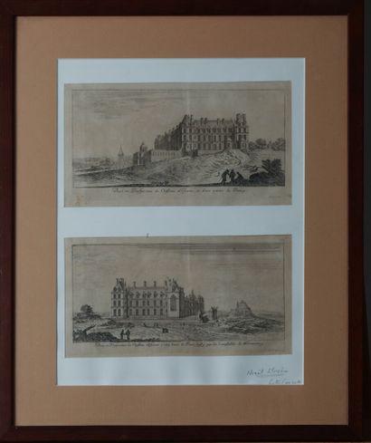 null Israel SIlvestre
Deux gravures vues du château d'Ecouan
12 x 26 à vue chaqu...