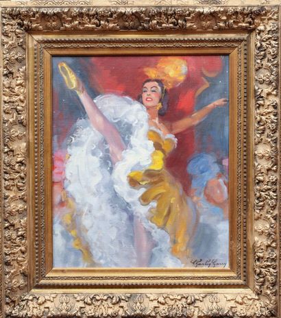 null Charley GARRY (1891-1973)
Danseuse de French Cancan
Huile sur toile signée en...