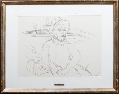 null Raoul DUFY (1897-1953)
Portrait of a fisherman
Lithograph on vellum, signed...