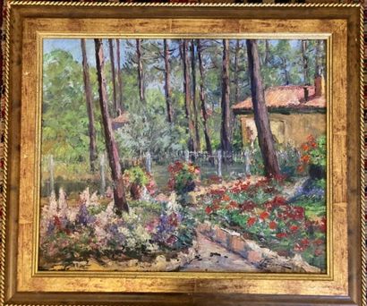 null XXTH CENTURY SCHOOL
House in the forest
Oil on canvas, signed lower right, small...