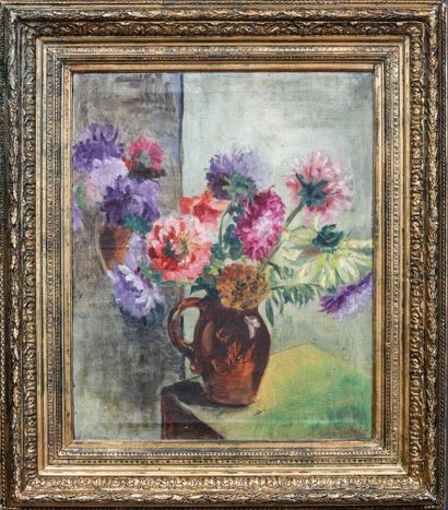 null XXTH CENTURY SCHOOL
Bouquet of Flowers
Oil on canvas, signed "Louvray" lower...