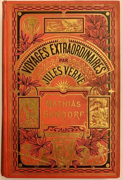 null JULES VERNE Mathias Sandorf. Paris, Librairie Hachette, 1922. Cartonnage rouge,...