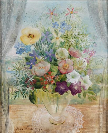 null OLGA NICOLAEVNA SACHAROFF (1889-1967)

Vase de fleurs devant un paysage

Huile...