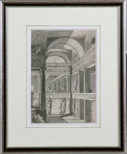null ATTRIBUÉ À MICHEL ANGE CHALLE (1718-1778)

Étude d'architecture de palais

Plume...