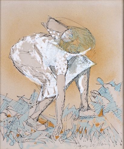 null JACQUES VILLON (1875-1963)

Jeune fille à la robe blanche et Vase fleuri

Deux...