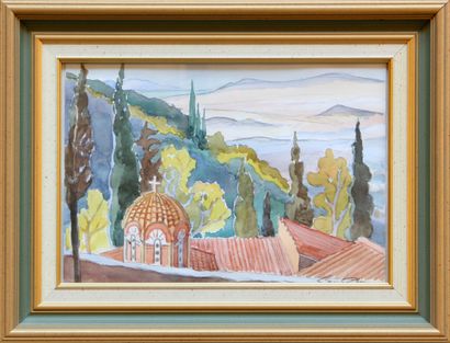 null SIMON CHAYE (1930)

Monastère du Mont Hymétus (Grèce)

Aquarelle 

Signée en...