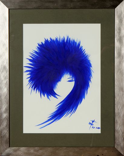 null CONTEMPORARY SCHOOL

Head of a young Klein blue girl

Gouache, signed and dated...