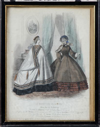 null Set of eight fashion ENGRAVINGS in colors mainly taken from the magazine "La...