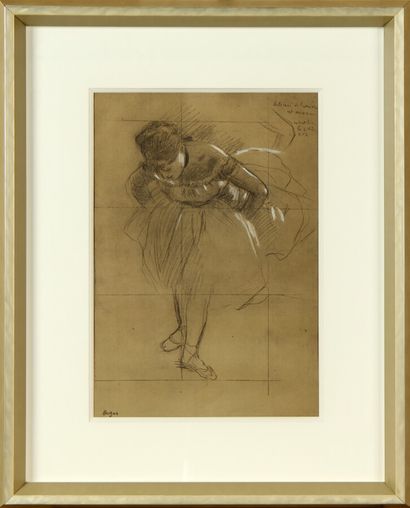 null Deux PIÈCES ENCADRÉES « Petite danseuse d'après Degas » (39 x 27 cm) et « Premiers...