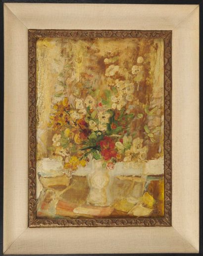 null LE PHO (1907-2001)

Bouquet de fleurs dans un vase blanc

Huile sur soie marouflée...