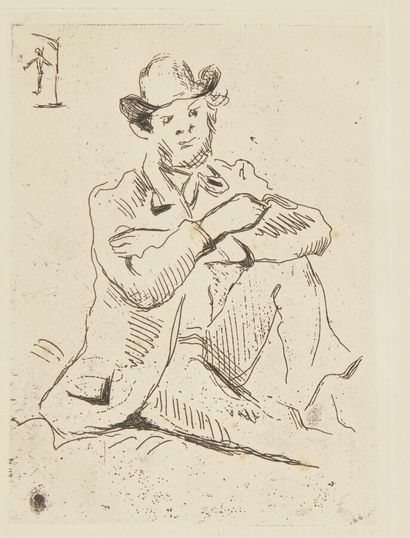  D'APRÈS PAUL CÉZANNE (1839-1906) 
Portrait de Guillaumin au pendu 
Eau-forte 
Haut....