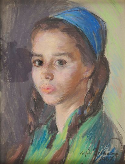 null ALFREDO BELTRAME (XXe SIÈCLE)

Portrait de jeune fille au bandeau bleu

Pastel...