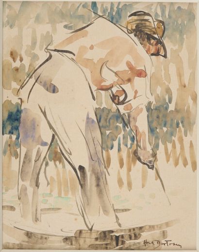 null ABEL BERTRAM (1871-1954)

The Fountainman

Ink and watercolour on paper, signed...