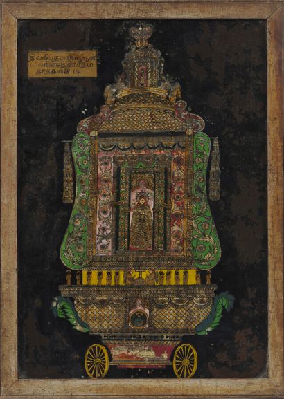 null TANGKA representing a blue hermit on a lotus base.

Tempera on canvas

Tibet,...