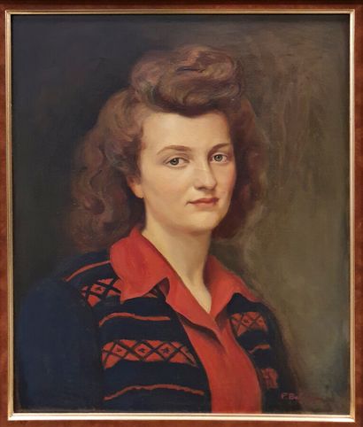 null ÉCOLE MODERNE (XXe siècle)

Portrait de femme au chemisier rouge

Huile sur...