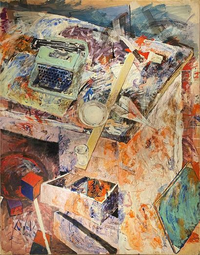 null REUVEN ZAHAVI (BORN 1957)

Artist's Desk, "Is My Balance Your Balance?"

Acrylic...