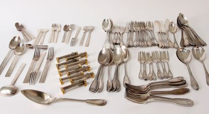 Set of silver plated cutlery including Art...