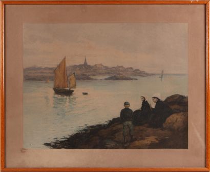 null D'APRÈS MANUEL ROBBE (1872-1936)

L'attente des pêcheurs sur la Manche

Aquatinte...