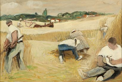 null ROBERT LOTIRON (1886-1966)

Haying, work in the fields

Watercolor and gouache,...