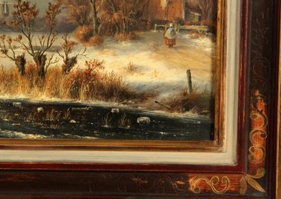 null 19th CENTURY HOLLAND ECOLE

Winter Landscape with Skaters

Oil on panel, signed...