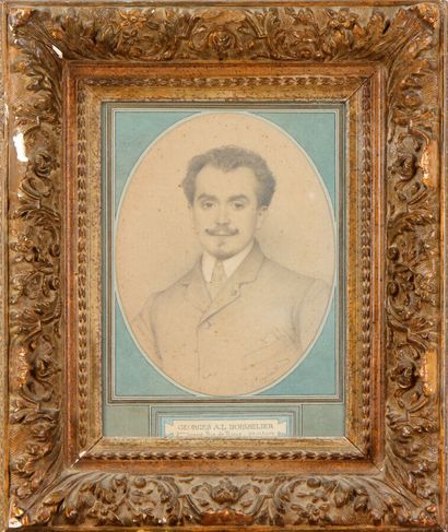  JEAN CORABOEUF (1870-1947) 
Portrait de Georges Boisselier, 2e grand prix de Rome,...