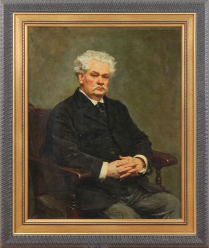  GEORGES ALEXANDRE LUCIEN BOISSELIER (1876-1943) 
Portrait d'homme assis 
Huile sur...