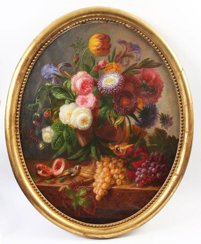null french school of the second half of the 19th century 

Still life with fruit...