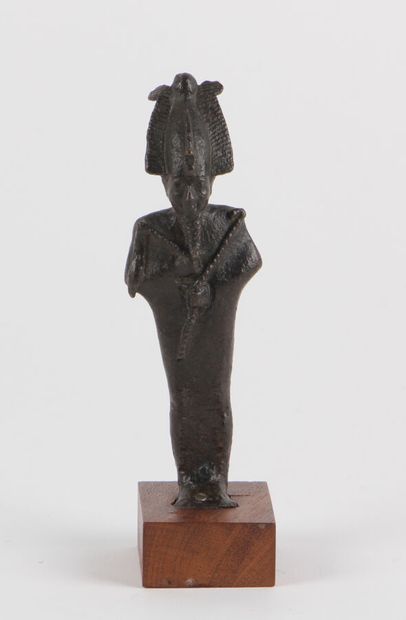 null OSIRIS represented standing, wearing the atef crown and holding his attributes,...