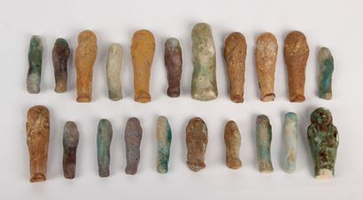 null Lot of miniature OUSHEBTIS. 
Earthenware
Egypt, New Kingdom - Late Period