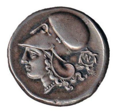 null Statère (306-300 av. J.-C.). 8,54 g. Tête d'Athéna casquée à gauche. R/ Pégase...